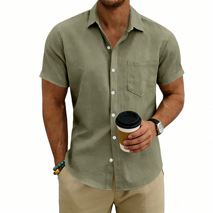 Men's Linen Short-Sleeved Shirts