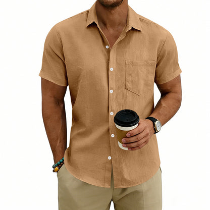 Men's Linen Short-Sleeved Shirts
