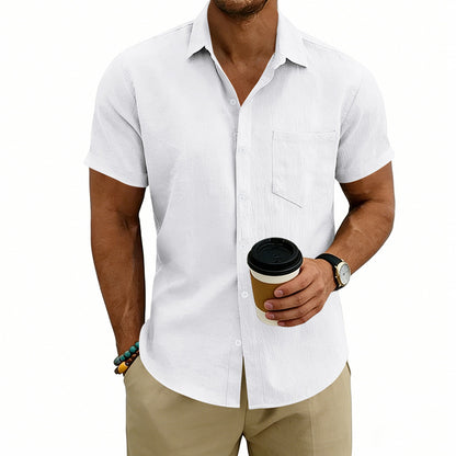 Men's Linen Short-Sleeved Shirts