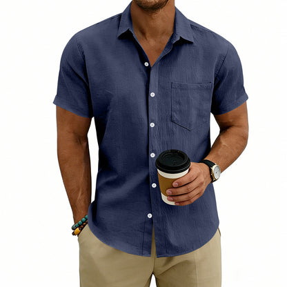 Men's Linen Short-Sleeved Shirts