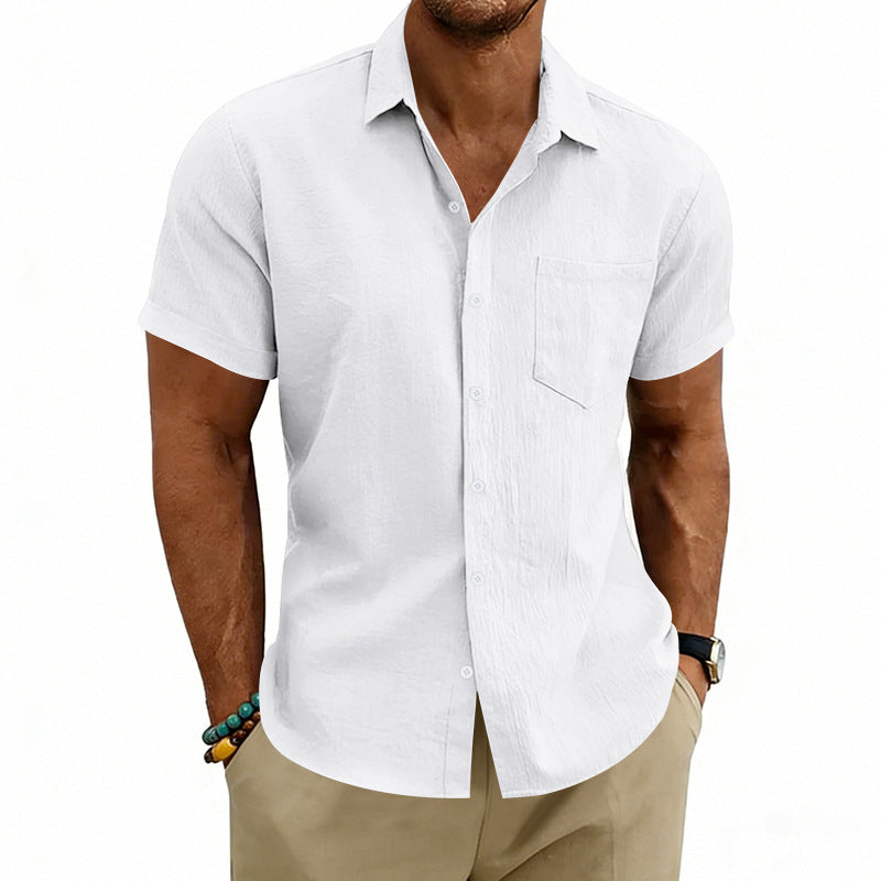 Men's Linen Short-Sleeved Shirts