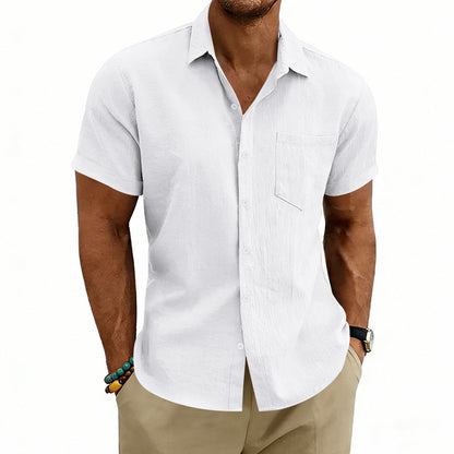 Men's Linen Short-Sleeved Shirts