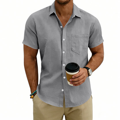 Men's Linen Short-Sleeved Shirts