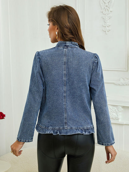Ruffled Denim Tops for Women