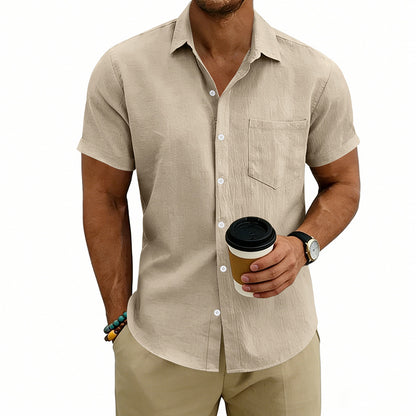 Men's Linen Short-Sleeved Shirts