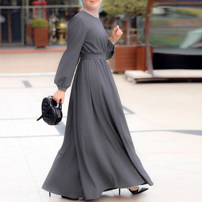 Fitted long dress Abayas robe