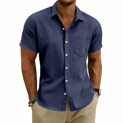 Men's Linen Short-Sleeved Shirts