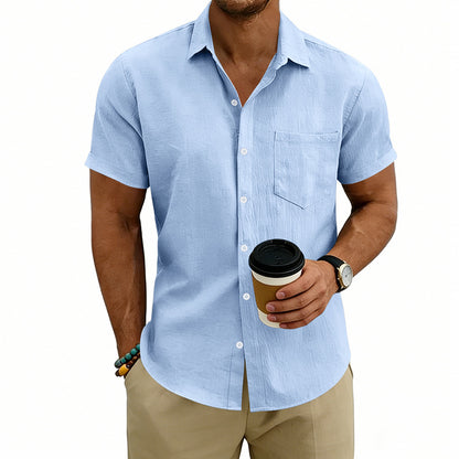 Men's Linen Short-Sleeved Shirts