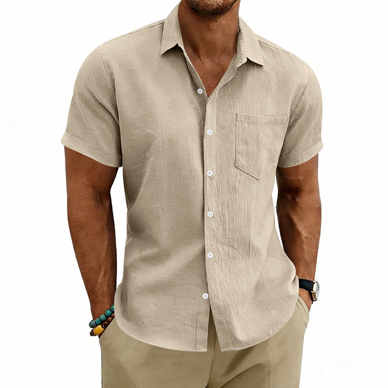 Men's Linen Short-Sleeved Shirts