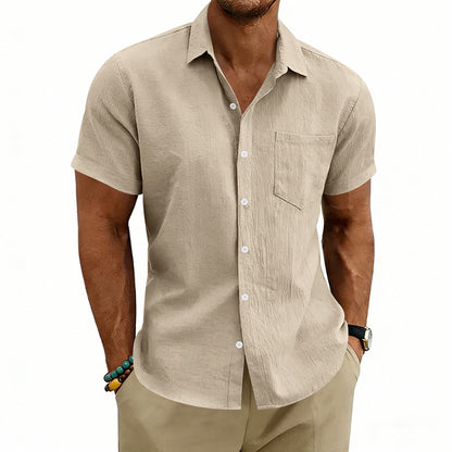 Men's Linen Short-Sleeved Shirts