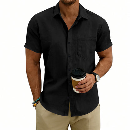 Men's Linen Short-Sleeved Shirts
