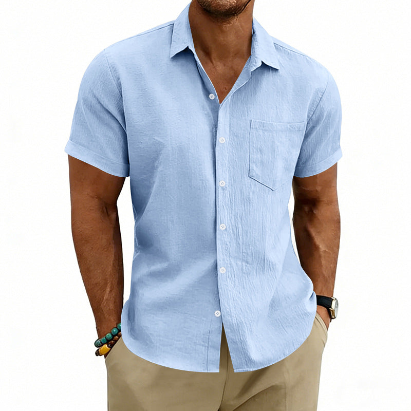 Men's Linen Short-Sleeved Shirts