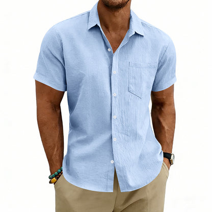 Men's Linen Short-Sleeved Shirts