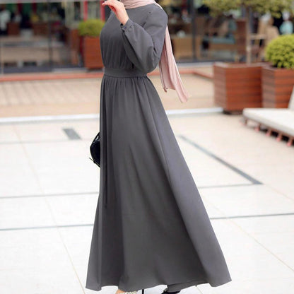 Fitted long dress Abayas robe