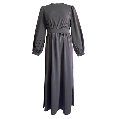 Fitted long dress Abayas robe
