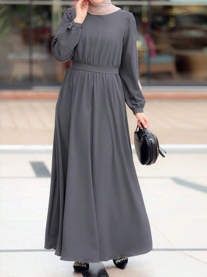 Fitted long dress Abayas robe