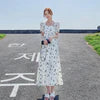 Pastoral-style White Floral-print Dress For Women Summer Season